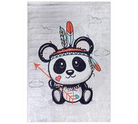 Alfombra infantil Mazovia, diseño de oso gris, 160x230 cm, pelo corto, fácil de limpiar, ideal para la habitación de los niños