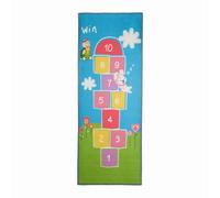 Relaxdays Alfombra infantil con rayuela 180x70 cm azul,verde,rosa