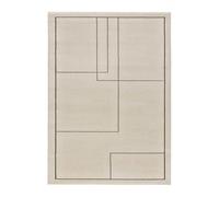 Alfombra interior de estilo geométrico en blanco - LOS ANGELES LINES 12353 | 80x150, 140x200, 160x230 cm White 140 x 200