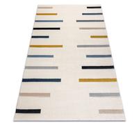 Alfombra KIDDO 1465 blanco / gris claro Geométrica líneas para niños sensorial 80x150 cm