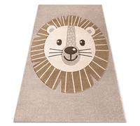 Alfombra KIDDO 4424 beige / crema león animales de safari para niños sensorial 120x170 cm