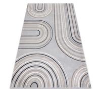 Alfombra KIDDO 6107 gris claro / crema geométrico para niños sensorial 240x330 cm