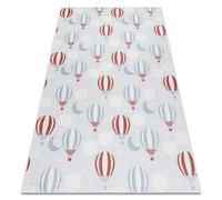 Alfombra lavable BAMBINO 1349 Globos nubes para niños antideslizante - gris 120x170 cm