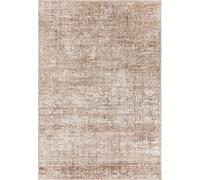 Alfombra Mazovia, color beige, diseño moderno y abstracto. Ideal para sala de estar, dormitorio, comedor u oficina. Fabricada en microfibra de bajo pelo. Forma rectangular. Diseño elegante. Dimensione