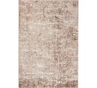 Alfombra Mazovia, color beige, diseño moderno y abstracto. Ideal para sala de estar, dormitorio, comedor u oficina. Fabricada en microfibra de bajo pelo. Forma rectangular. Diseño elegante. Dimensione