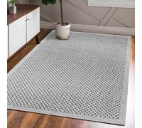 Alfombra Mazovia, gris, de un solo color. Ideal para salón, dormitorio, comedor y oficina. Fabricada en microfibra de bajo pelo. Forma: rectangular. Estilo: minimalista. Dimensiones: 200x300 cm