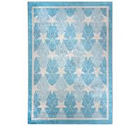 Alfombra Mazovia Koberec para niños, diseño de estrellas, color azul, 160x230 cm, pelo corto, fácil de limpiar, ideal para la habitación infantil