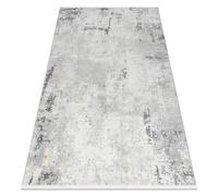 Alfombra moderna DUKE 51378 crema / gris - Hormigón piedra estructurada muy suave flecos 240x330 cm