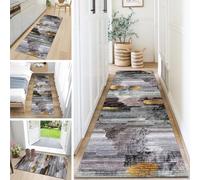 Alfombra, Moqueta, Grey - 1m 150cm 2m 250cm 3m 350cm 4m 5m 6m Non Slip Washable Hall Runner for Kitchen Hall Stairs Corridor Entryway, Very Long Narrow Rugs(70x150cm/2.3ftx4.9ft)