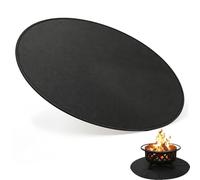 Alfombra para barbacoa de suelo exterior, alfombra antifuego redonda de 60 cm para Brasero exterior, resistente al aceite e impermeable, accesorios de barbacoa