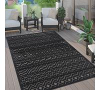 Alfombra para exteriores, resistente a la intemperie, estilo bohemio y escandinavo, con efecto 3D, ideal para terraza, balcón y jardín. Tamaño: 200 cm de diámetro