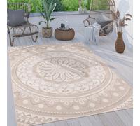 Alfombra para exteriores, resistente a la intemperie y robusta, diseño bohemio de mandala, fácil de limpiar, de tejido plano. Tamaño: 200 x 280 cm