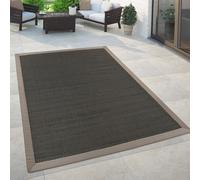 Alfombra para interior y exterior, ideal para balcones o cocinas. Aspecto de sisal, color sólido, disponible en gris antracita y marrón. Tamaño: 80x150 cm