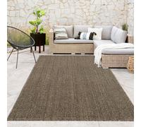 Alfombra para interior y exterior, resistente a la intemperie, ideal para terraza o cocina, de color verde, con una estructura suave y de tamaño 240x340 cm