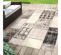 Alfombra para interiores y exteriores, de algodón, fácil de cuidar y resistente, color gris, 200x290 cm