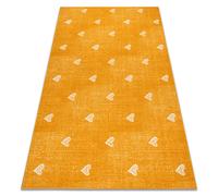 Alfombra para niños HEARTS Jeans vintage corazones - orange 100x200 cm