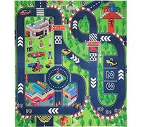 Alfombra para niños para Coches de Juguete, Alfombra de Juego para niños de 27.5 x 31.5 Pulgadas, Ideal para Jugar con Coches y Juguetes