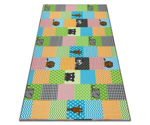 Alfombra para niños ZOO animales 100x400 cm