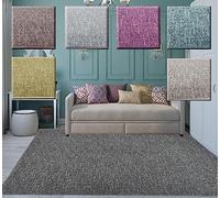 Alfombra para salón Grande, Rustica Efecto Yute Natural sin Pelo, Nudos, para habitación Dormitorio o Cocina.