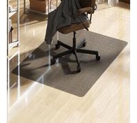 Alfombra para silla de oficina HOMCOM, 120x90cm, rectangular, de plástico negro, antideslizante, protectora Negro