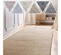 Alfombra rectangular Sundae para sala de estar, pasillo y cocina, color beige, 69 67x400 cm
