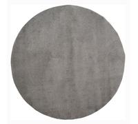 Alfombra Redonda Lisa Taupe para Sala de Estar tamaño pequeño