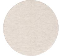 Alfombra redonda Riga de algodón, color crema, diámetro 120 cm. (Marca: Interiyou)