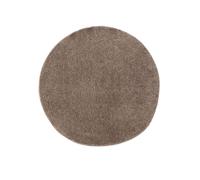 Alfombra redonda Sofia color taupe, de alta densidad y lavable, marca Interiyou, diámetro 160 cm