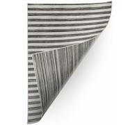 Alfombra reversible de cuerda sisal DOUBLE 29203/092 Rayas Líneas gris/negro 80x150 cm