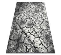Alfombra SILVER Terra suelo agrietado gris 240x340 cm