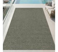 Alfombra verde con diseño trenzado, resistente, para uso interior y exterior. Tamaño: 80 x 150 cm