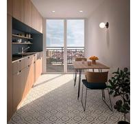 Alfombra Vinílica Hidráulica, Distintos Tamaños, Elegante, Diseño y Resistencia para Tu Espacio,Cocina, salón Comedor, Suelo PVC (200 X 250 CM, Estrella Gris)