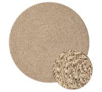 Alfombra Zizur Apariencia De Yute Interior Y Exterior Ø 200 Cm Vidaxl