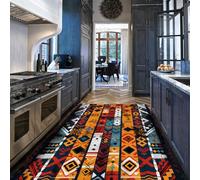 Alfombras Aztecas Entrada étnico Tribal Rayas geométricas Interior Bohemio Felpudo Cocina tapete Antideslizante Lavable Estudio bajo Mesa 180x240cm