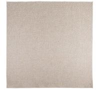 Alfombras De Área Cuadrado Faro Crema 240 X 240 Cm Poliéster Vidaxl