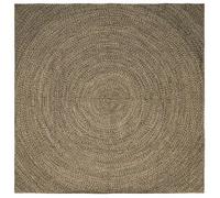 vidaXL Alfombra de área, color natural y , 240 x 240 cm, de yute