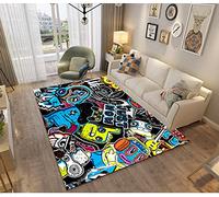 Alfombras Dormitorio Juvenil Chico Chica Infantiles Niño Adulto Juegos 3D Gamer Video Alfombras De Habitacion Rectangular Lavables Grandes Pequeñas Alfombras Salon (Color,50x80 cm)