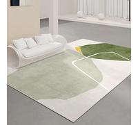 Alfombras grandes de 2 x 2,5 m para sala de estar, alfombra de 200 x 250 cm, lavable, suave, para el hogar, comedor, oficina, decoración del suelo, alfombra moderna abstracta verde
