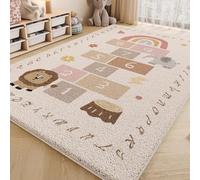 Alfombras Infantil de Imitación de Cachemira, Animal Gato Perro Grafiti 3D Alfombra Habitación Niños Niñas, Peluche Esponjoso Gaming Alfombra para Sala de Estar, Sala de Juegos, 80x160 cm, Style 1