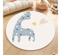 Alfombras Suaves para Dormitorio Baño Sofá Silla Cojín Alfombra de Juegos para Habitación Juvenil Chico Infantile Niño Lavable Suave Antideslizante Estrella Arcoíris Conejo (Blanco 1, 120x120cm)