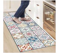 Alfombras Vinilicas para el Hogar 240 x 60 - Alfombra Vinilica Cocina Resistente y Antitropiezos - Alfombra Cocina Lavable Antideslizante para Interior/Exterior - Alfombras de Vinilo Esponjosas