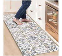 Alfombras Vinilicas para el Hogar 80 x 40 - Alfombra Vinilica Cocina Resistente y Antitropiezos - Alfombra Cocina Lavable Antideslizante para Interior/Exterior - Alfombras de Vinilo Esponjosas