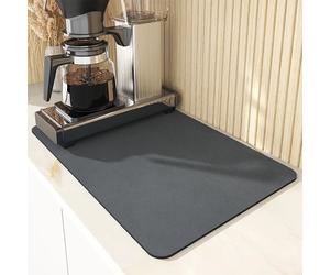 Alfombrilla absorbente antideslizante para secado de platos y café, alfombrilla grande superabsorbente para cocina, secado rápido, almohadilla de drenaje para baño, alfombrilla para vajilla blue 40X50
