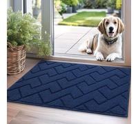 Alfombrilla absorbente Unyqoos® para atrapar suciedad, de microfibra, 50 x 80 cm, color azul. Lavable, altamente absorbente, con suela antideslizante de TPR, ideal para interiores y exteriores