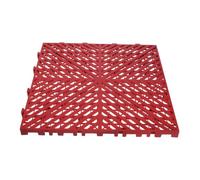 Alfombrilla Antideslizante de Drenaje PP Roja para Garaje y Cocina | Montaje sin Herramientas, Diseño de Malla Orificios, Uso en Entradas y Umbrales, para Bricolaje