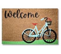 Alfombrilla antideslizante de PVC para exteriores, con diseño de coco, de 60x40 cm, ideal para exteriores e interiores
