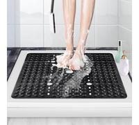 Alfombrilla antideslizante para ducha, de 70 x 70 cm, con ventosas y orificios de drenaje
