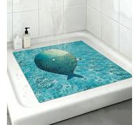 Alfombrilla antideslizante para ducha, fabricada en PVC, con orificios de drenaje, de 50 x 50 cm