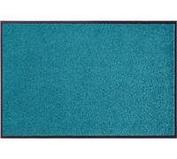 Alfombrilla antideslizante para interiores y exteriores, resistente al agua y lavable, de la marca Unyqoos®, fabricada en poliamida, color azul, 60 x 90 cm