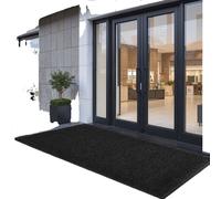 Alfombrilla antideslizante VEVOR, 2438 x 1219 mm, para interiores y exteriores, alfombrilla de entrada con base de PVC, ideal para puertas, lavable, con diseño a rayas, color gris